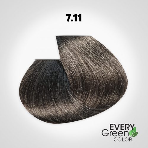 EVERYGreen Hair Coloring - Medium ASH Blonde 7.11 színű hajfesték - 100 ml