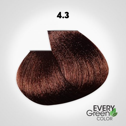 EVERYGreen Hair Coloring - Light Golden Brown 4.3 színű hajfesték - 100 ml