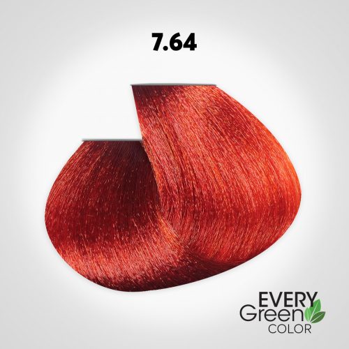 EVERYGreen Hair Coloring - Bright Copper Red 7.64 színű hajfesték - 100 ml