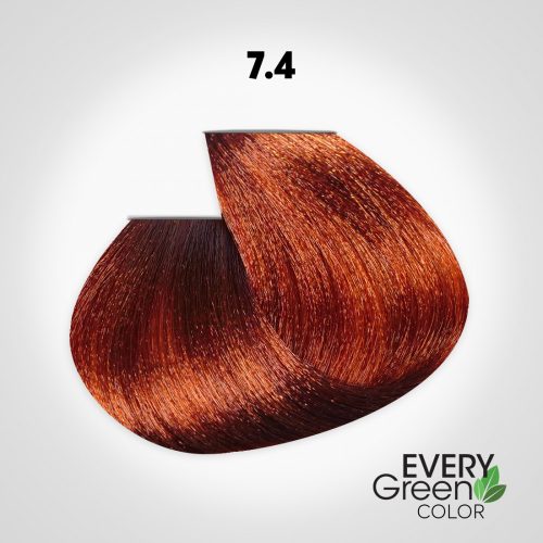EVERYGreen Hair Coloring - Copper Gold 7.4 színű hajfesték - 100 ml