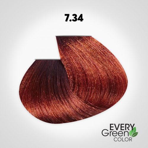 EVERYGreen Hair Coloring - Golden Copper Brown 7.34 színű hajfesték - 100 ml
